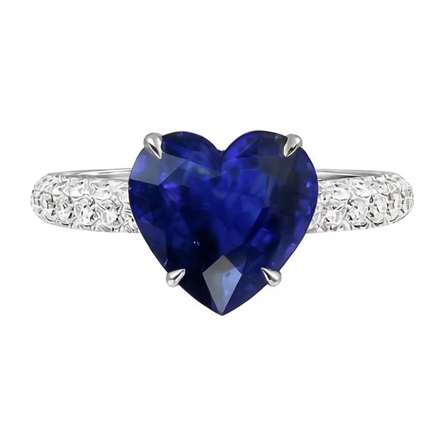 vero round diamante 4.50carati anello angolo laterale