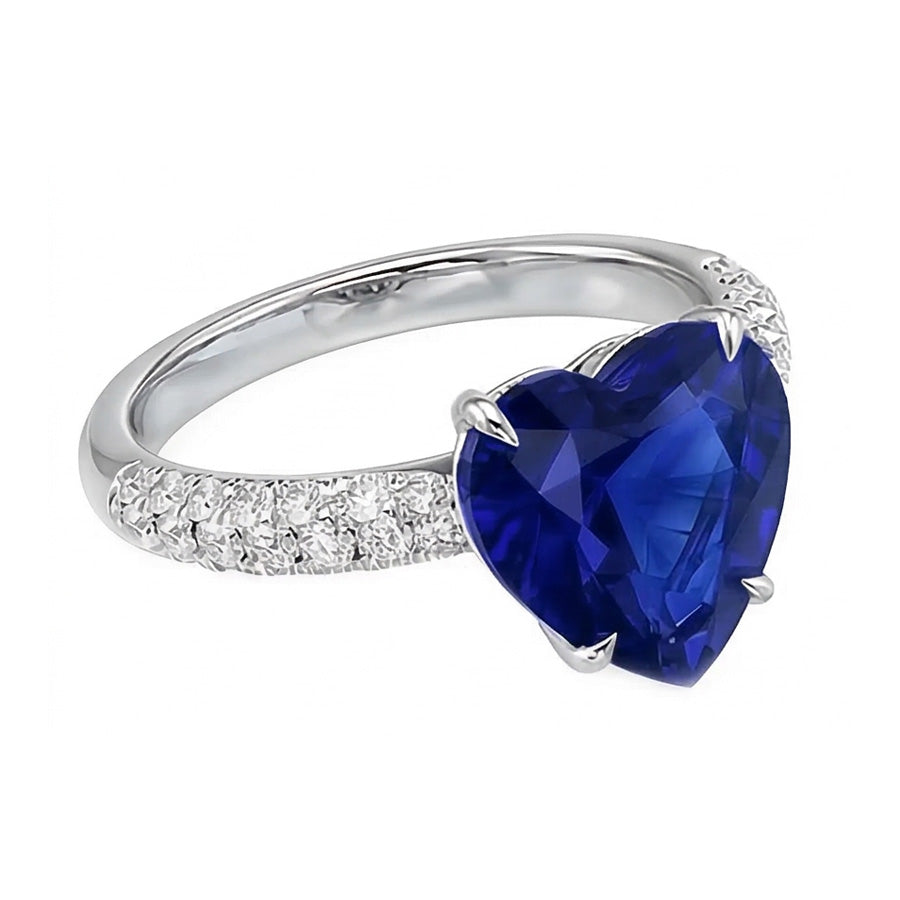 vero round diamante 4.50carati anello vista dall'alto