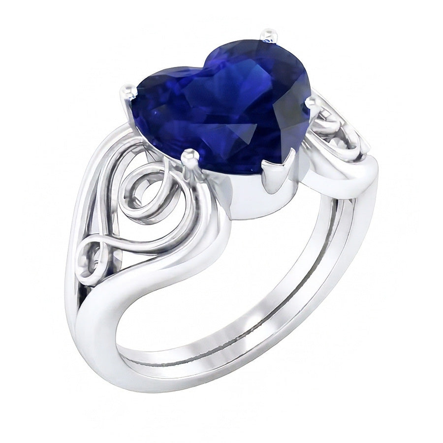 vero heart diamante 3.50carati anello vista frontale