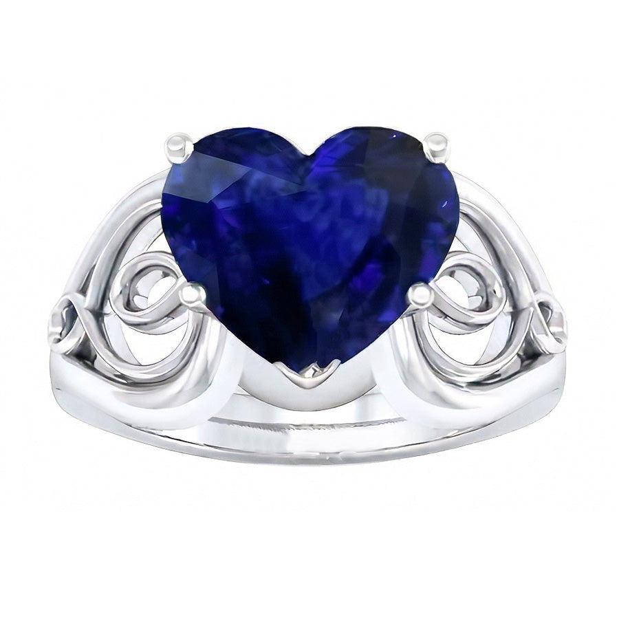 vero heart diamante 3.50carati anello angolo laterale