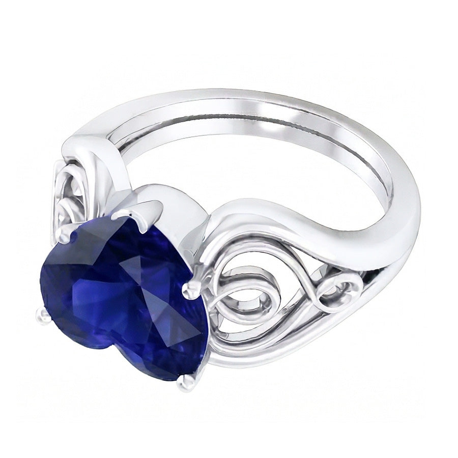 vero heart diamante 3.50carati anello dettaglio ravvicinato