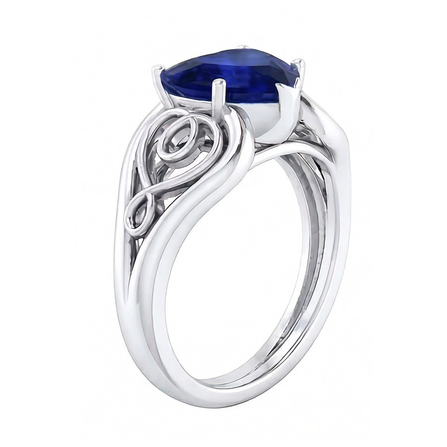 vero heart diamante 3.50carati anello vista dall'alto