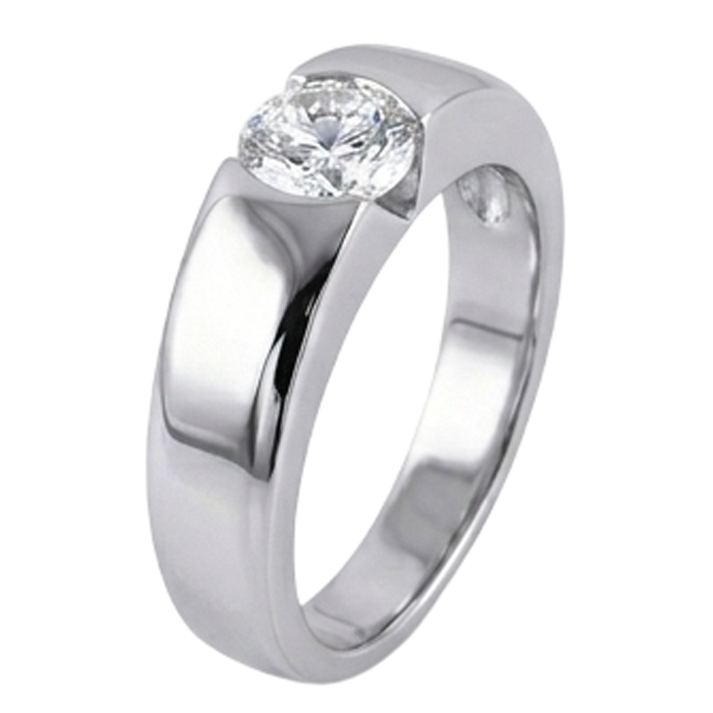 Anello Solitario Da Uomo In Oro Con Naturale Diamante Naturale Autentico ( non creato in laboratorio ) Solitario Da 1,50 Carati G Si1 Da Uomo