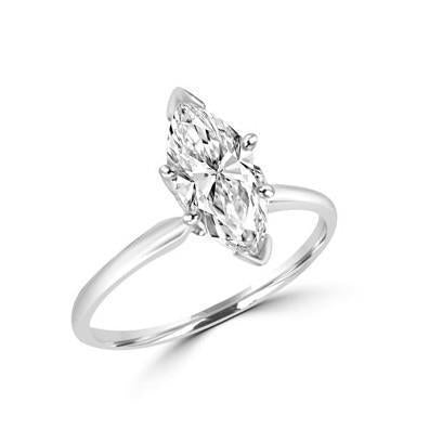 Anello Solitario Di Fidanzamento Con Naturale Diamante Da 2.25 Carati In Oro Bianco 14K