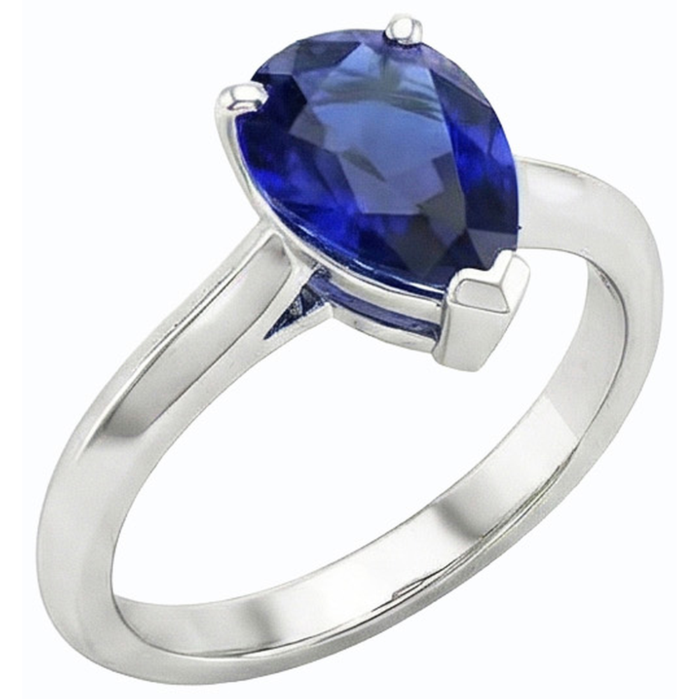 vero pear diamante 2carati anello dettaglio ravvicinato