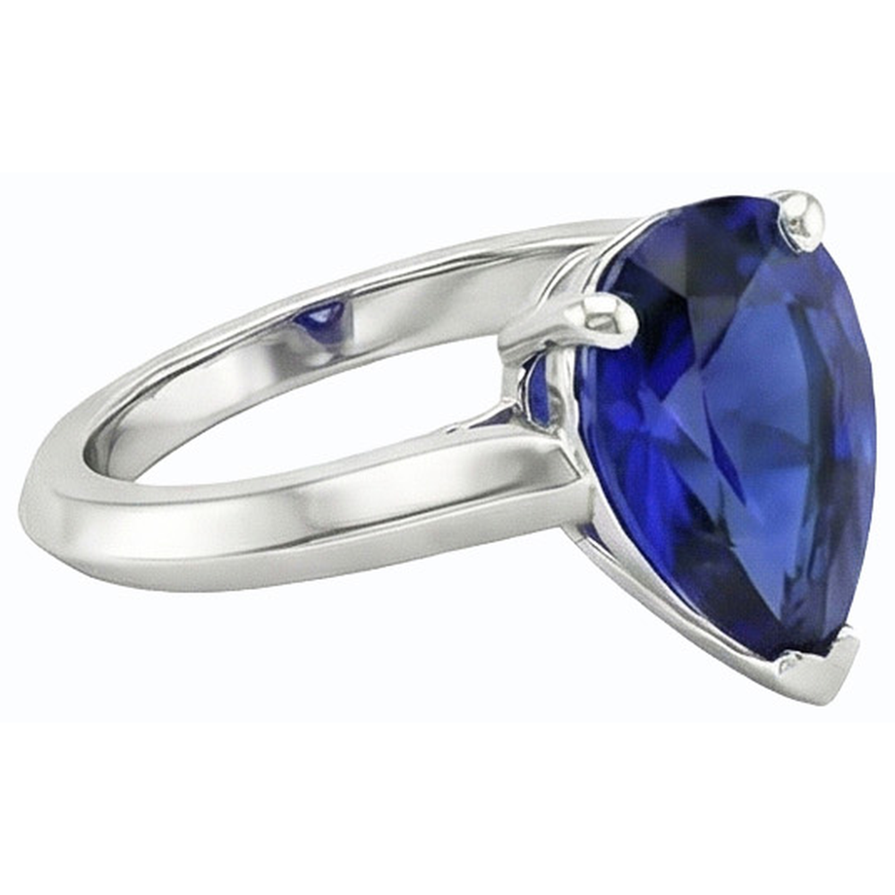 vero pear diamante 2carati anello su bianco