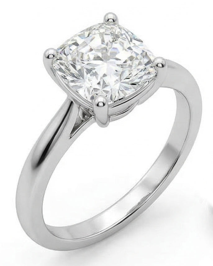 Anello Solitario Diamante Cuscino