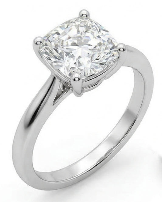 Anello Solitario Diamante Cuscino