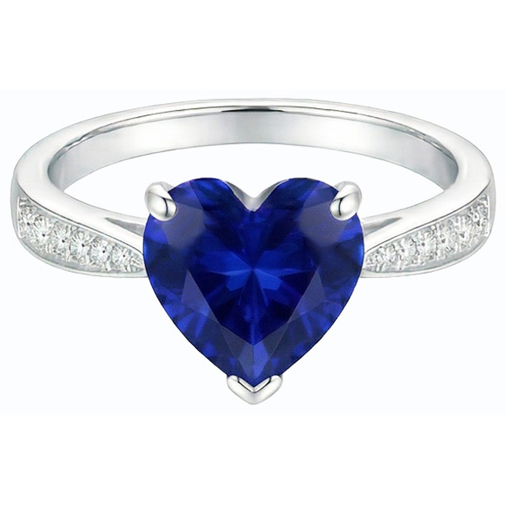 vero round diamante 3.50carati anello vista dall'alto