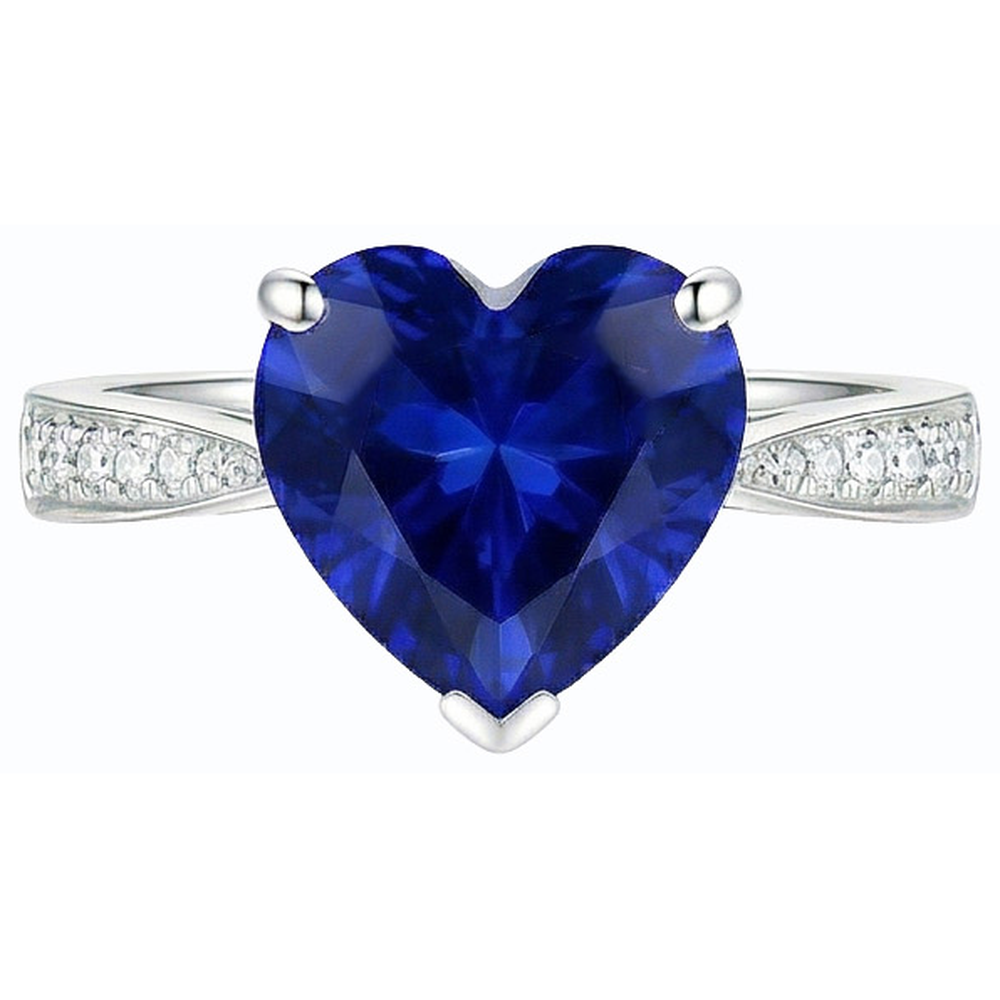 vero round diamante 3.50carati anello vista di profilo
