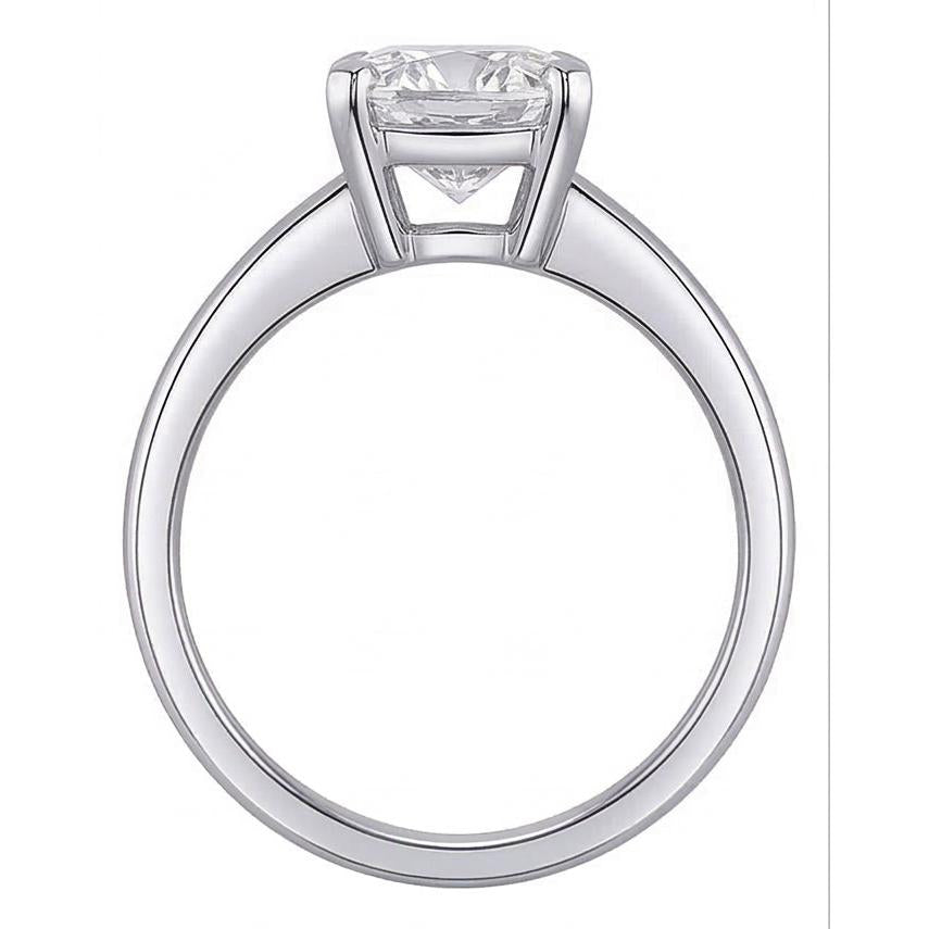 Anello Solitario Diamante Naturale Autentico ( non creato in laboratorio ) Cuscino