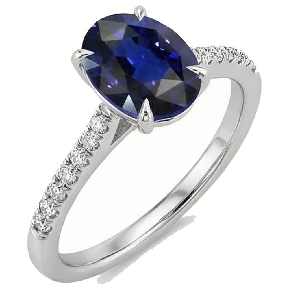 vero round diamante 3.50carati anello vista dall'alto