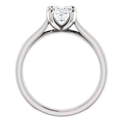 Anello Solitario Genuino Diamante Ovale Cattedrale Impostazione 3,50 Carati Gioielli Nuovo