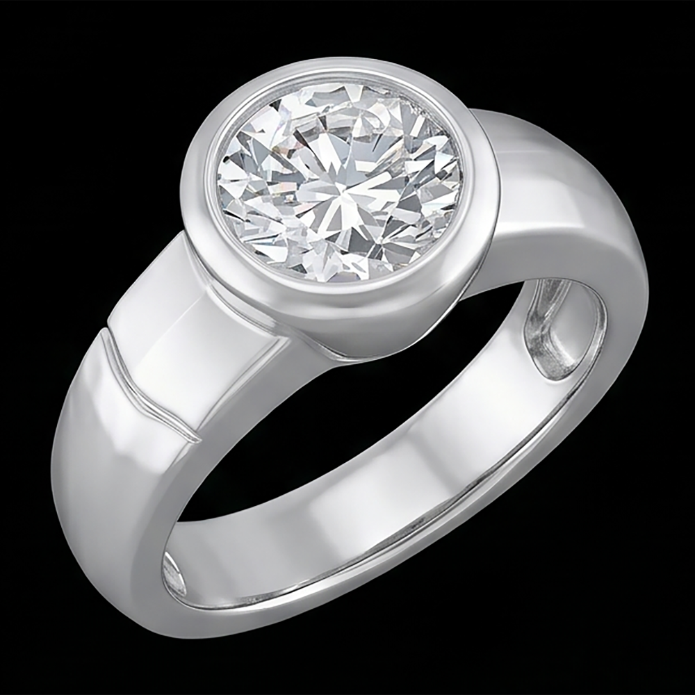 Anello Solitario H Si1 Con Vero Diamante Naturale Autentico ( non creato in laboratorio ) Da 2.50 Carati