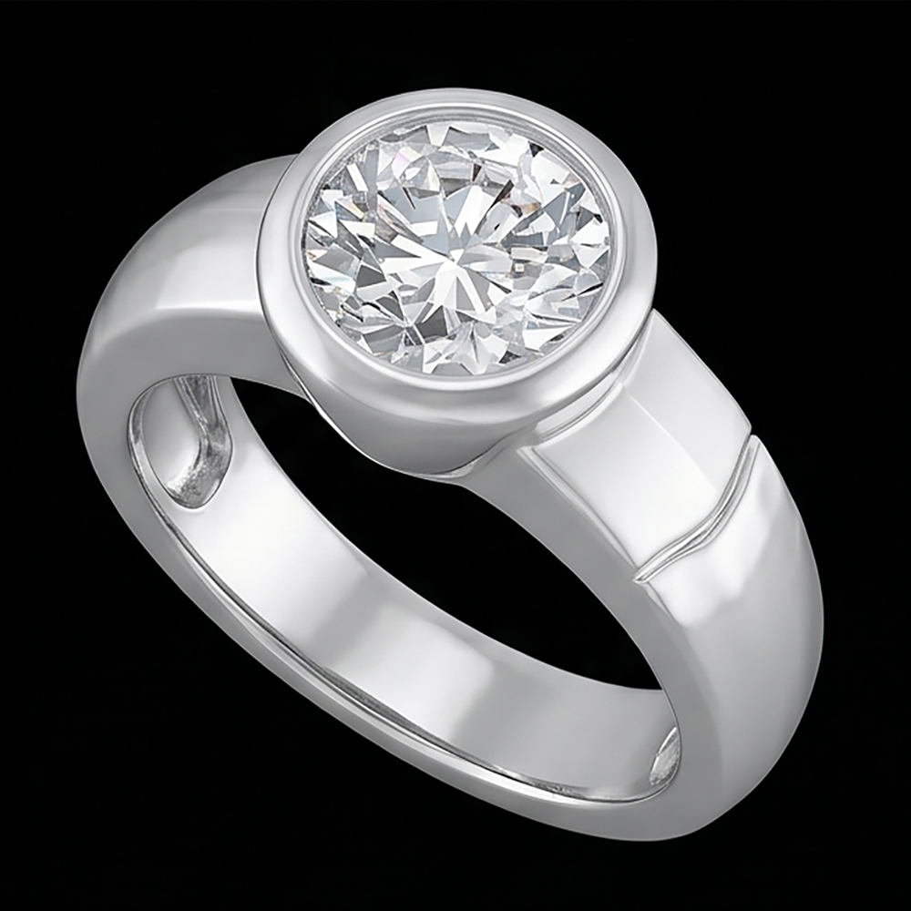 Anello Solitario H Si1 Con Vero Diamante Naturale Autentico ( non creato in laboratorio ) Da 2.50 Carati
