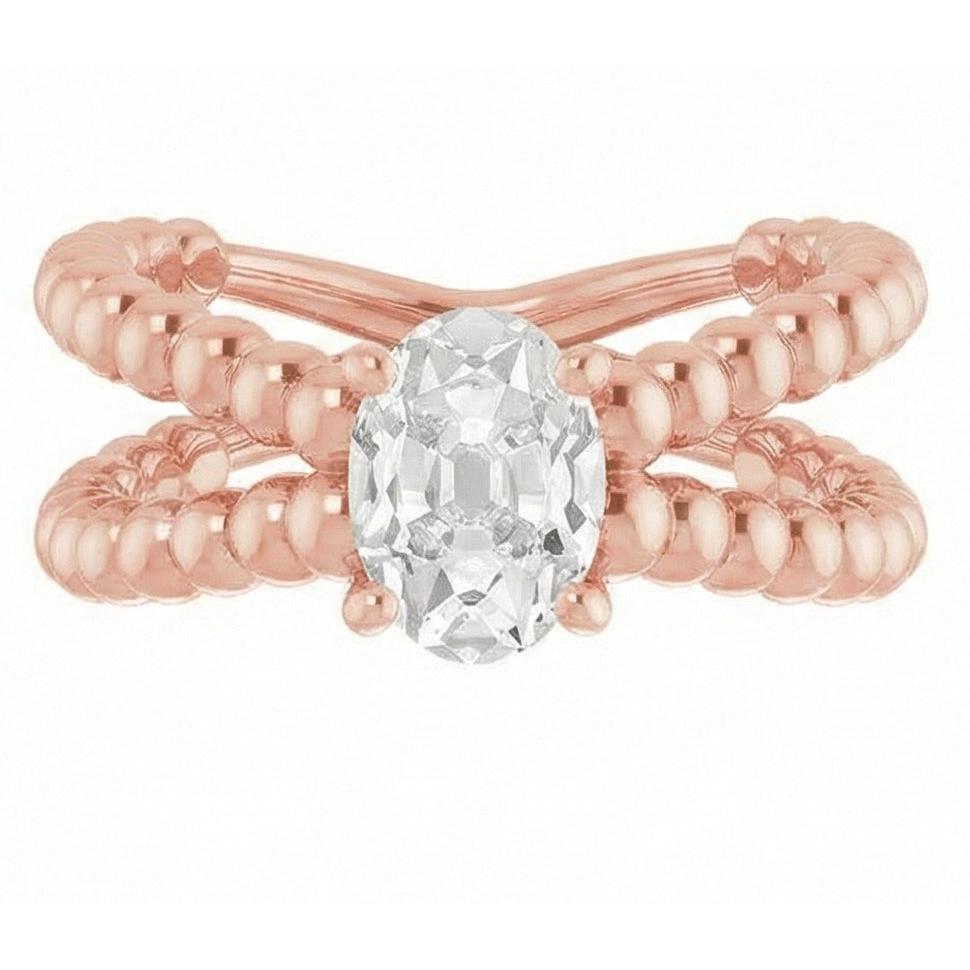 vero oval diamante 3carati anello angolo laterale