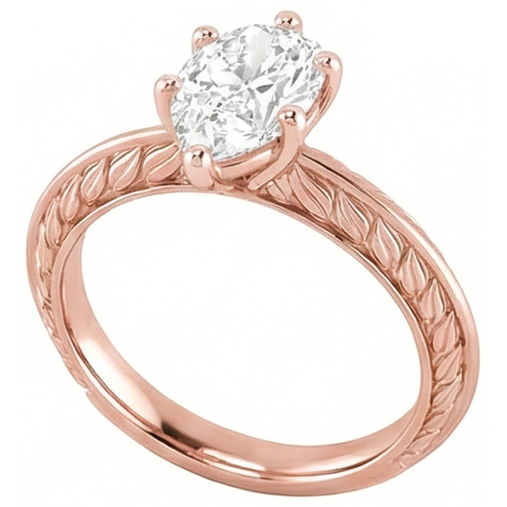 vero pear diamante 3.50carati anello vista dall'alto