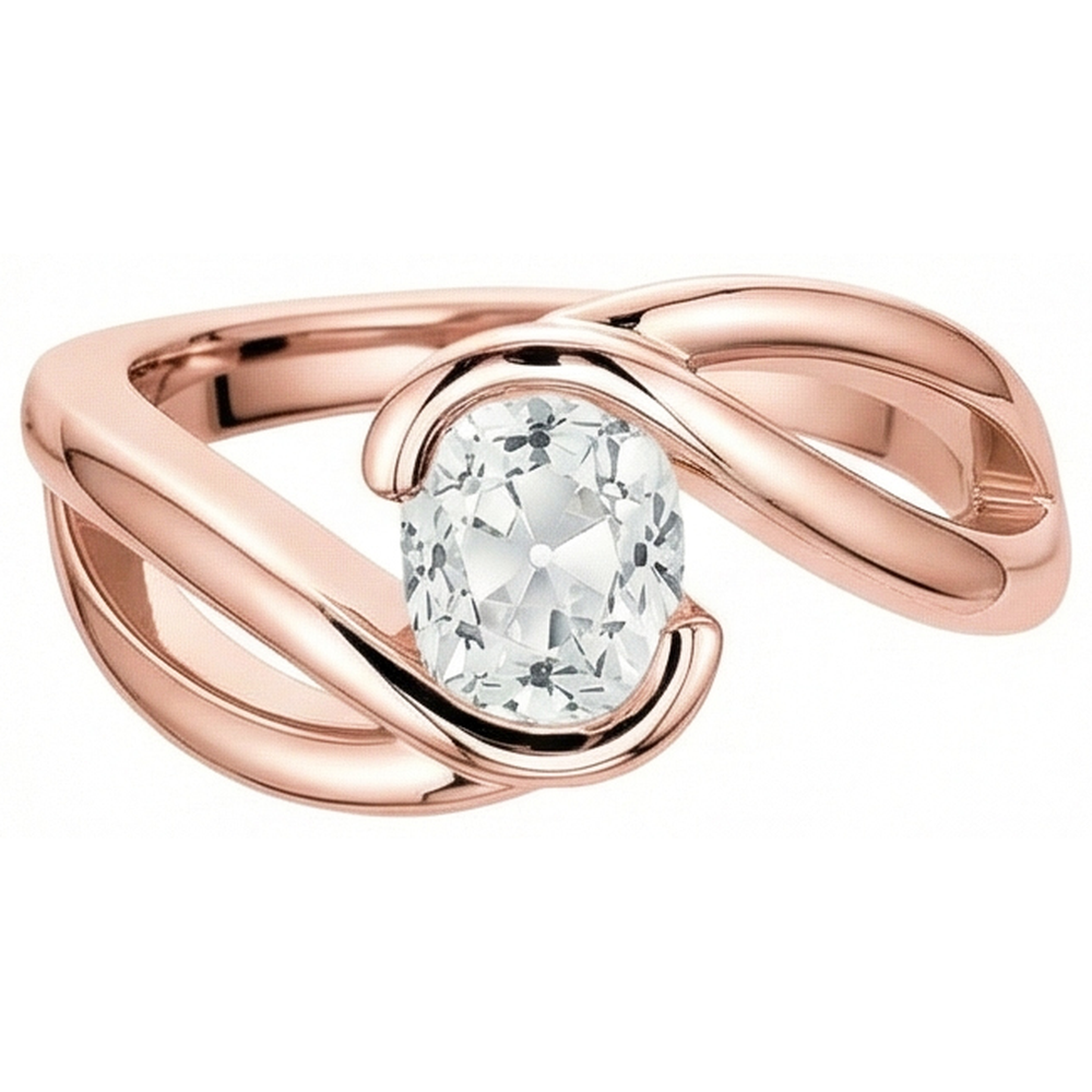 vero cushion diamante 3.75carati anello dettaglio ravvicinato
