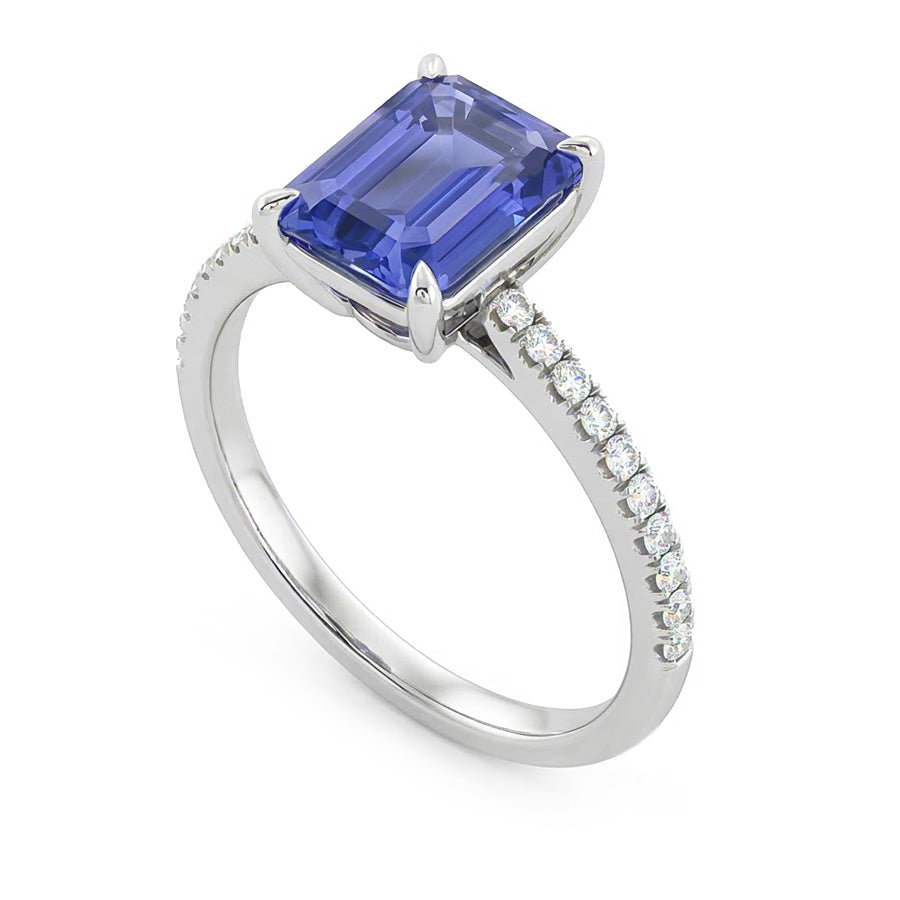 vero round diamante 3.50carati anello vista dall'alto