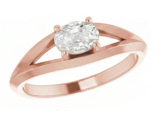 vero oval diamante 3carati anello angolo laterale