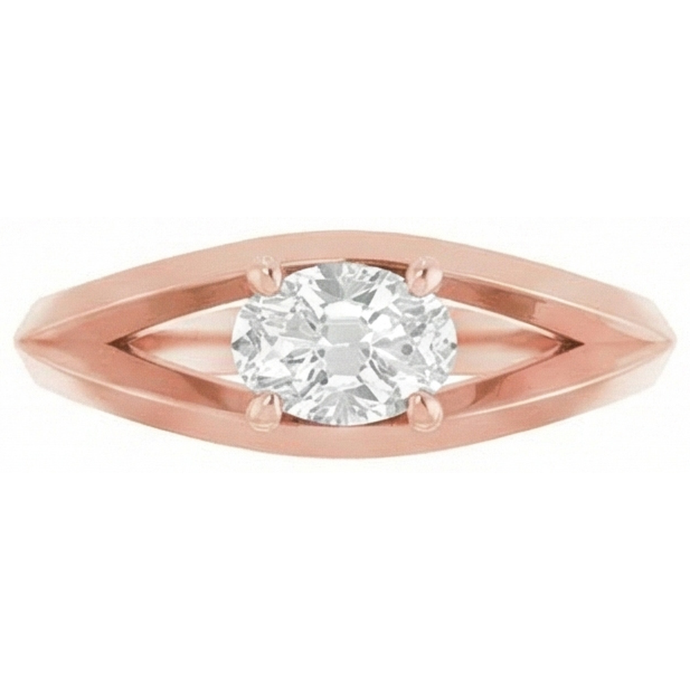 vero oval diamante 3carati anello dettaglio ravvicinato