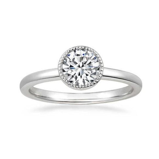 Anello Solitario Per Anniversario Con Vero Diamante Scintillante Brillante Da 2.85 Carati