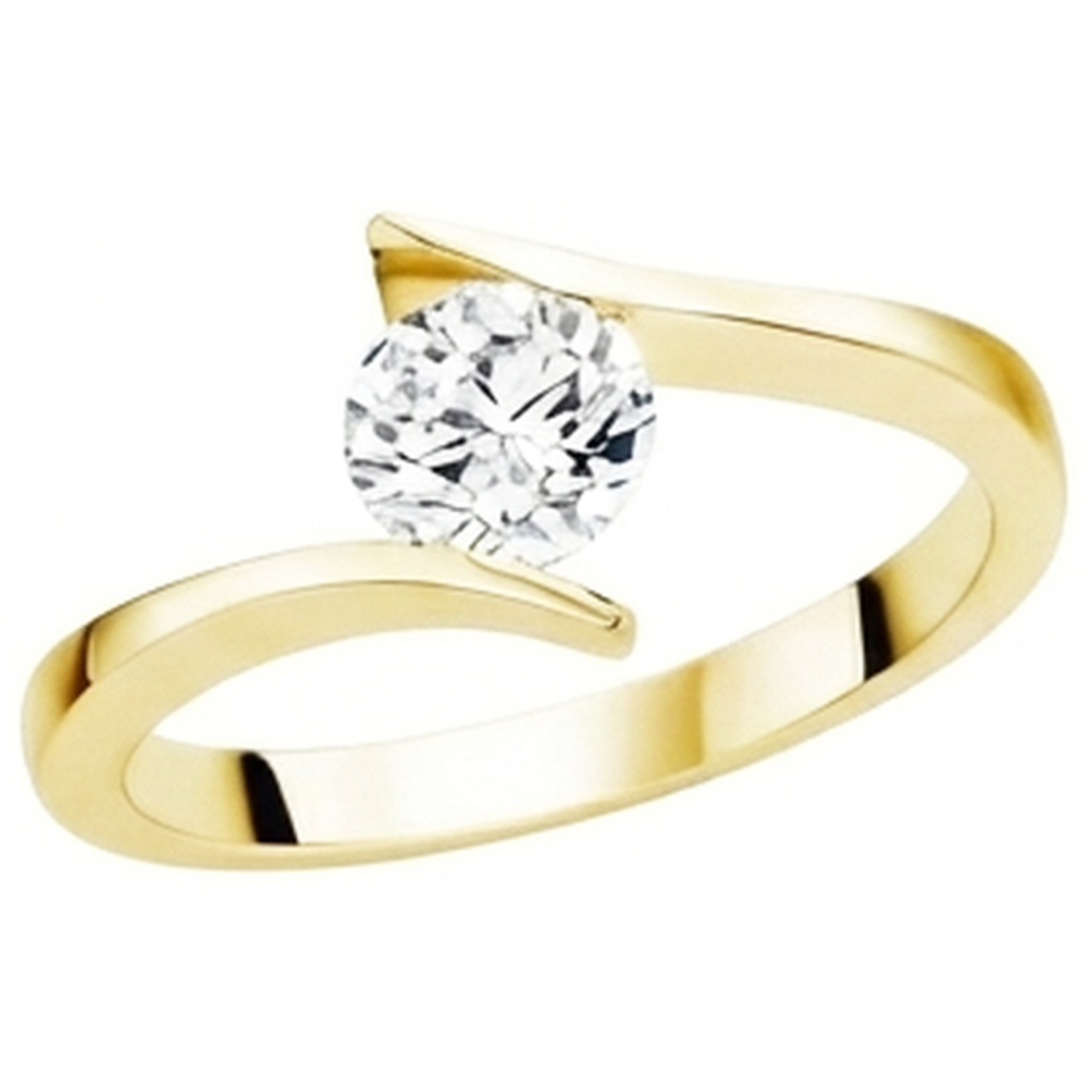 Anello Solitario Per L'Anniversario Con Naturale Diamante Naturale Autentico ( non creato in laboratorio ) Rotondo Da 1 Carato Novità