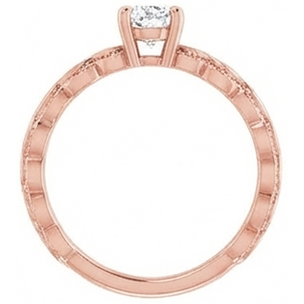 Anello Solitario Pera Vecchio Minatore Vero Diamante Naturale Autentico ( non creato in laboratorio ) 1,50 Carati Gioielli In Oro Rosa
