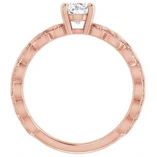 Anello Solitario Pera Vecchio Minatore Vero Diamante Naturale Autentico ( non creato in laboratorio ) 1,50 Carati Gioielli In Oro Rosa