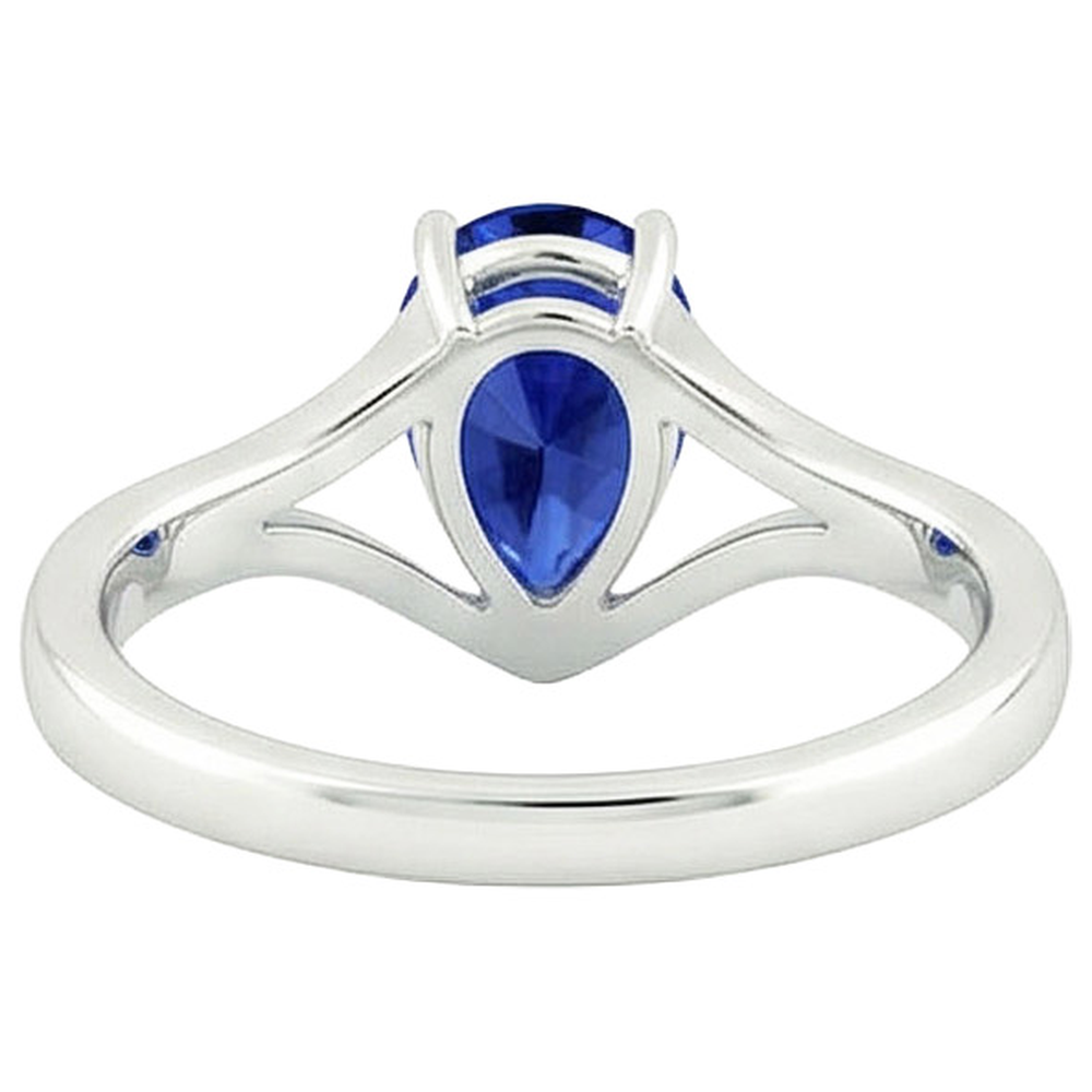 vero pear diamante 2.50carati anello dettaglio ravvicinato