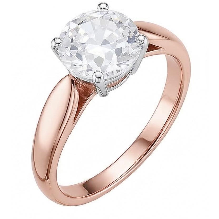 vero round diamante 1.50carati anello angolo laterale