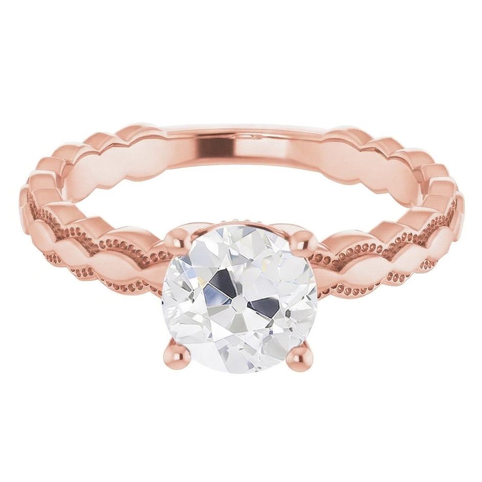 vero round diamante 2carati anello dettaglio ravvicinato