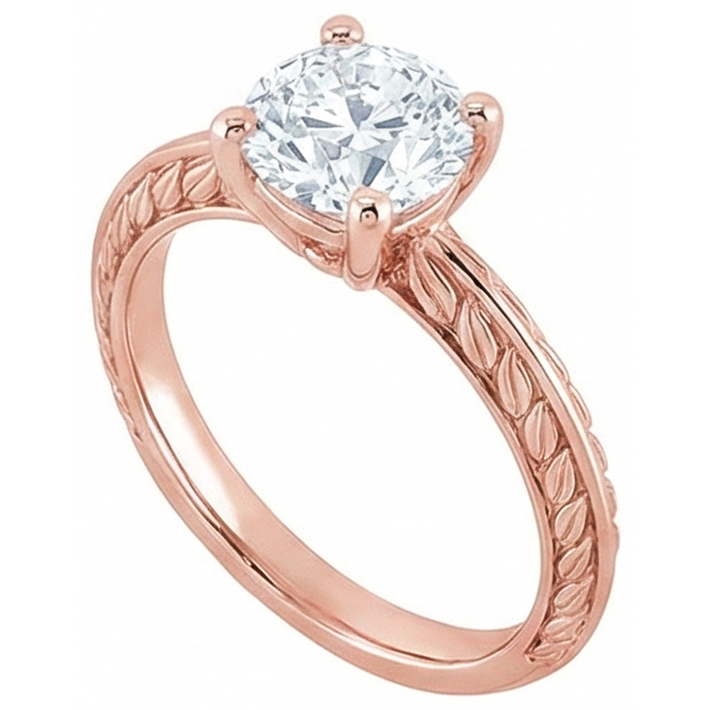 vero round diamante 3carati anello dettaglio ravvicinato