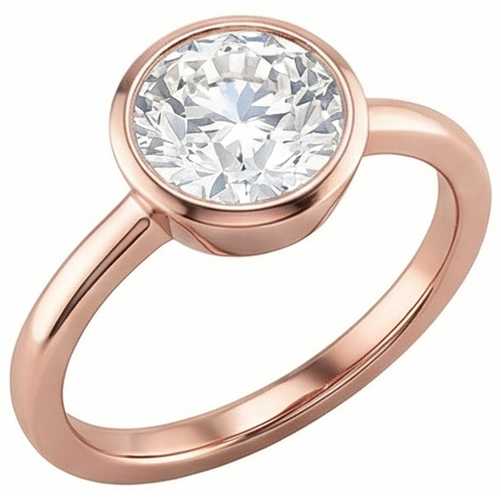 vero round diamante 1carati anello angolo laterale