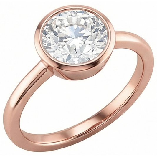 vero round diamante 1carati anello angolo laterale