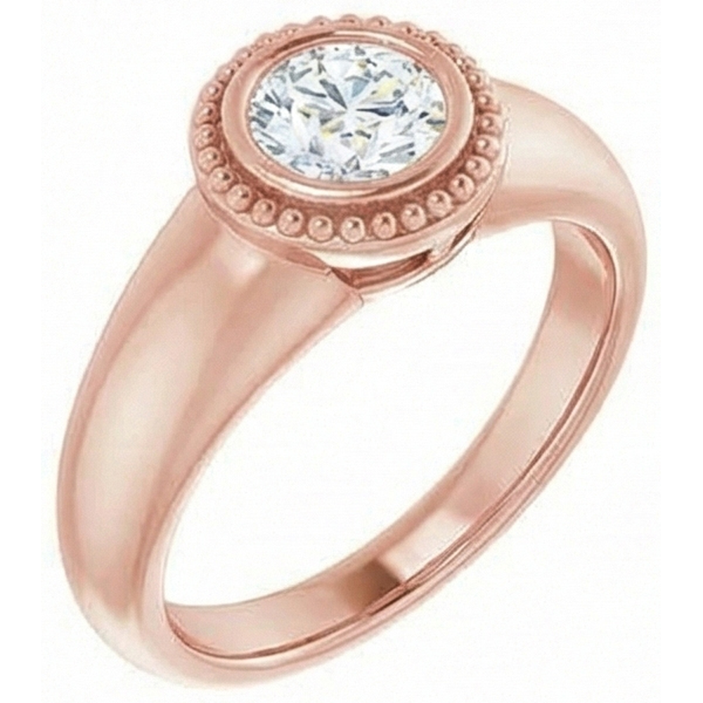 vero round diamante 2carati anello angolo laterale
