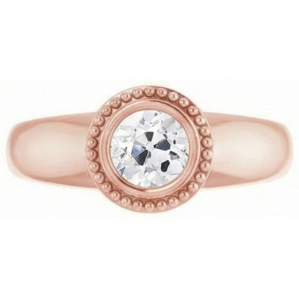 vero round diamante 2carati anello dettaglio ravvicinato