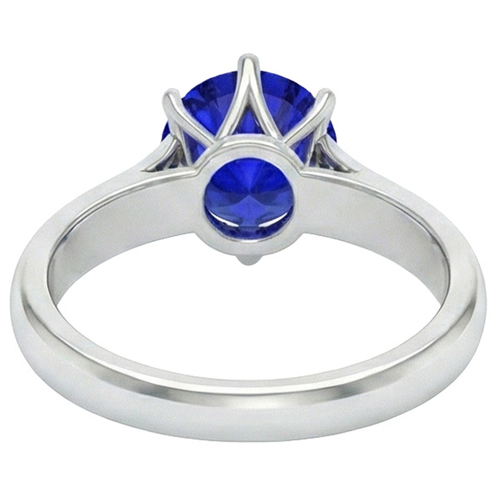 vero round diamante 2carati anello vista di profilo