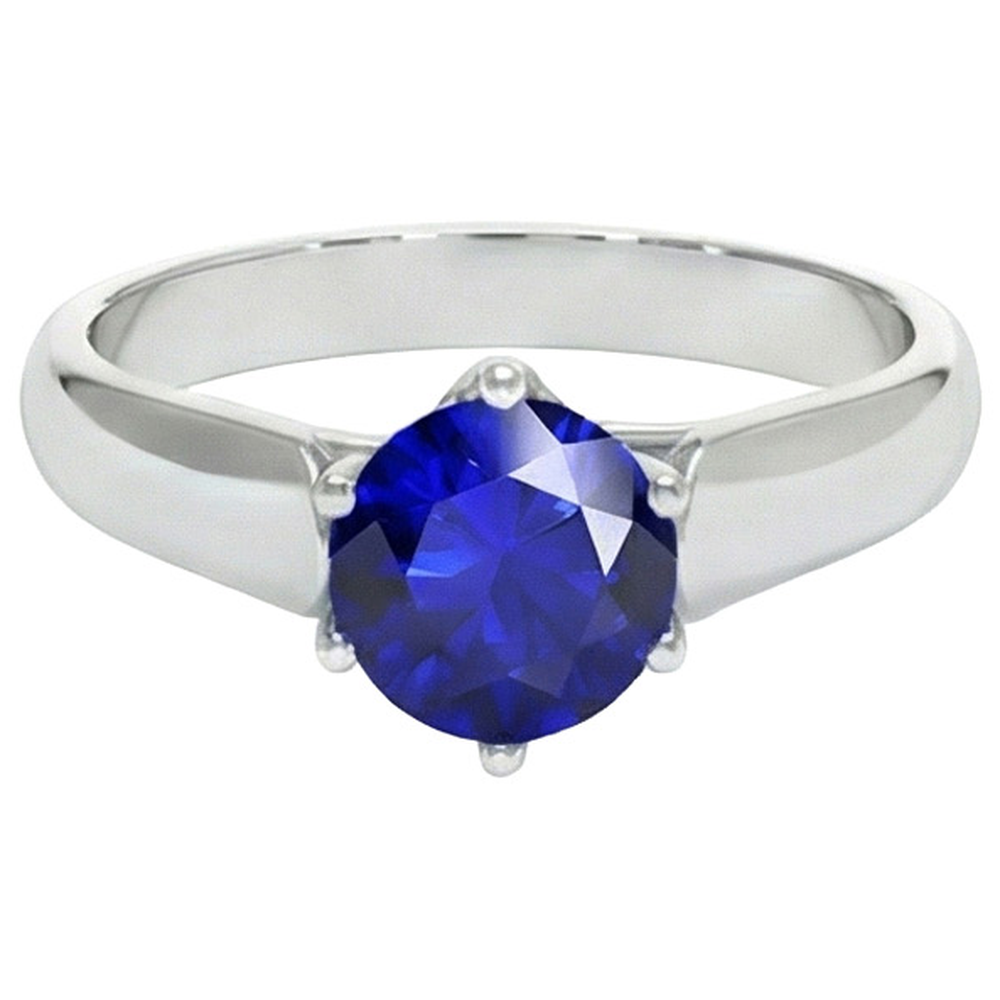 vero round diamante 2carati anello vista frontale