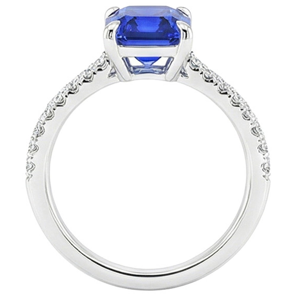 vero emerald diamante 4carati anello angolo laterale