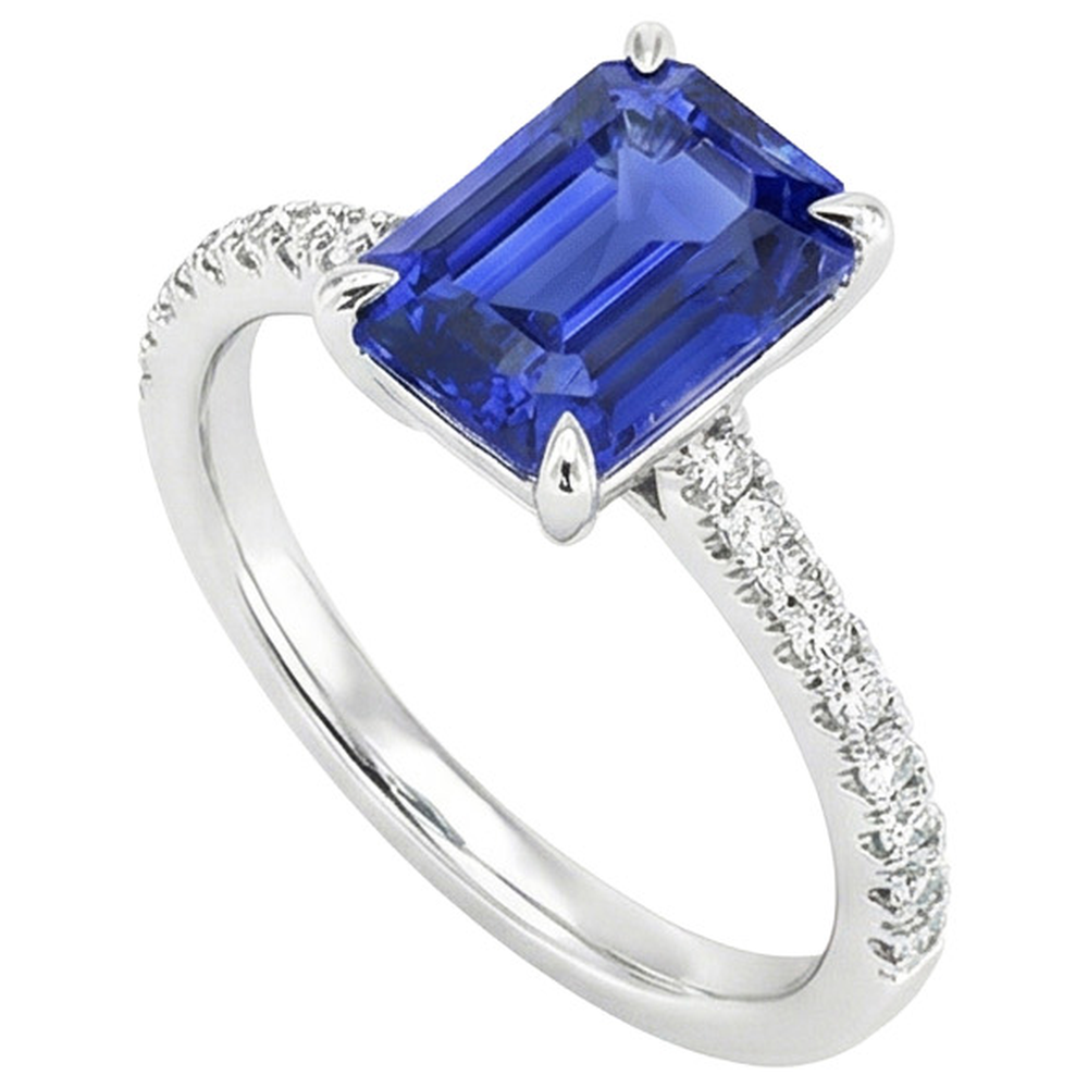 vero emerald diamante 4carati anello dettaglio ravvicinato