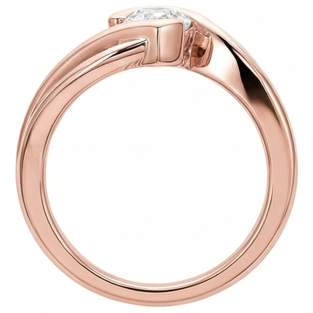 vero pear diamante 2.25carati anello su bianco