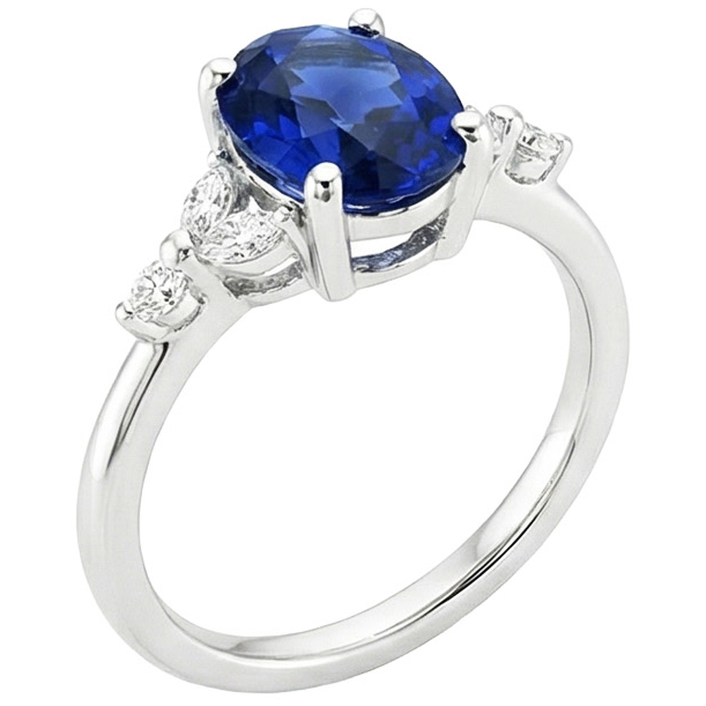 vero marquise diamante 3.75carati anello angolo laterale