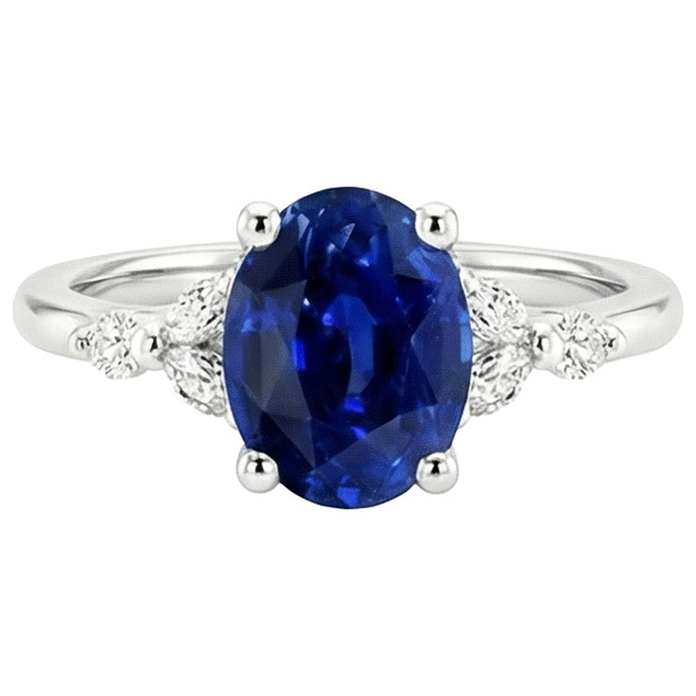 vero marquise diamante 3.75carati anello vista dall'alto