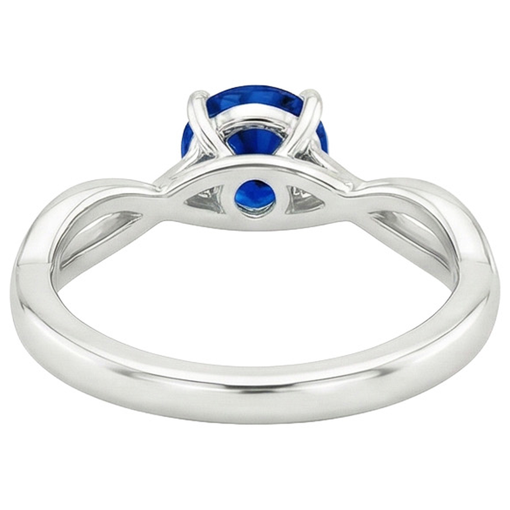 vero round diamante 2carati anello su bianco