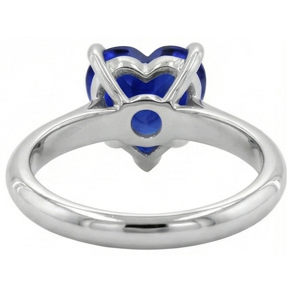 vero heart diamante 2.50carati anello su bianco