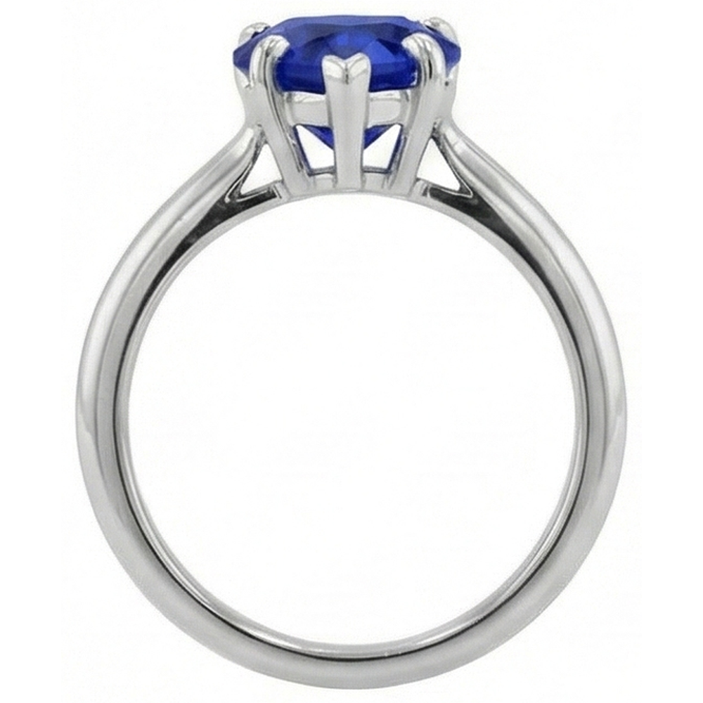 vero heart diamante 2.50carati anello vista di profilo