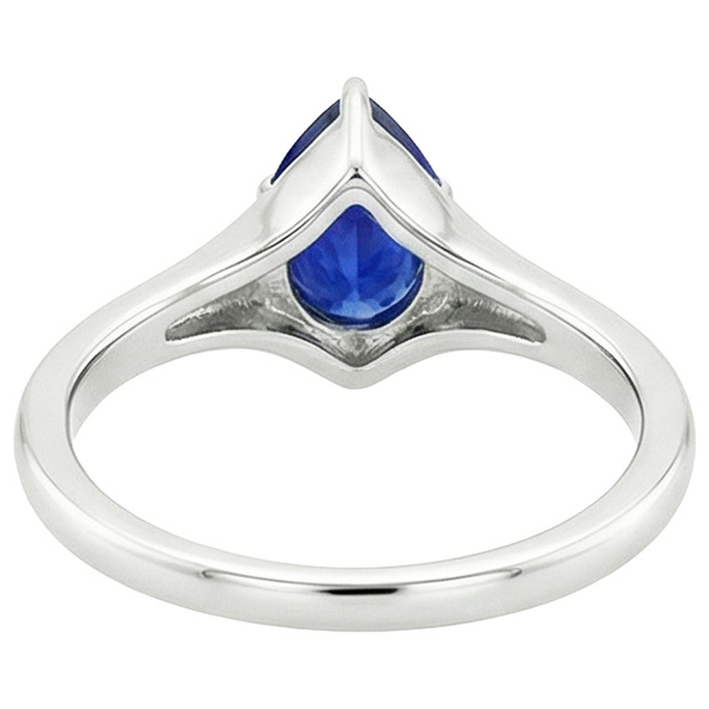 vero pear diamante 3.50carati anello angolo laterale