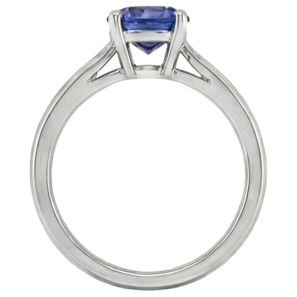 vero round diamante 3carati anello vista di profilo