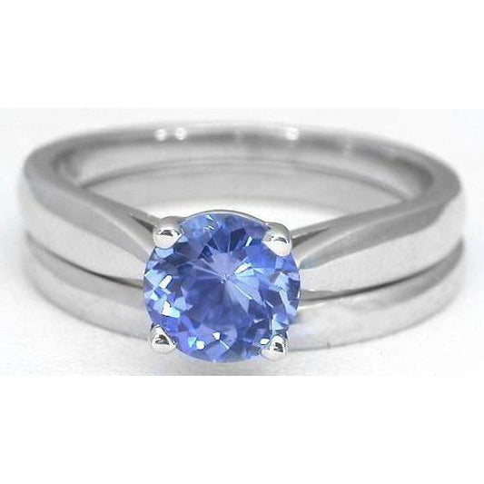 Set di anelli solitario con zaffiro di Ceylon da 3 carati 14K Nuovo - harrychadent.it